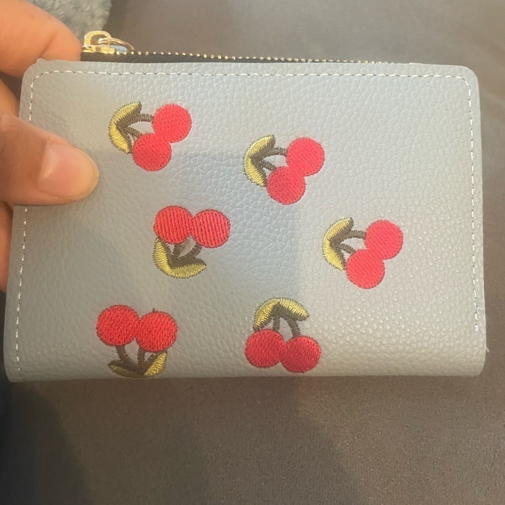NWT WOMENS LIGHT BLUE CHERRY WALLET - Picture 2 of 7